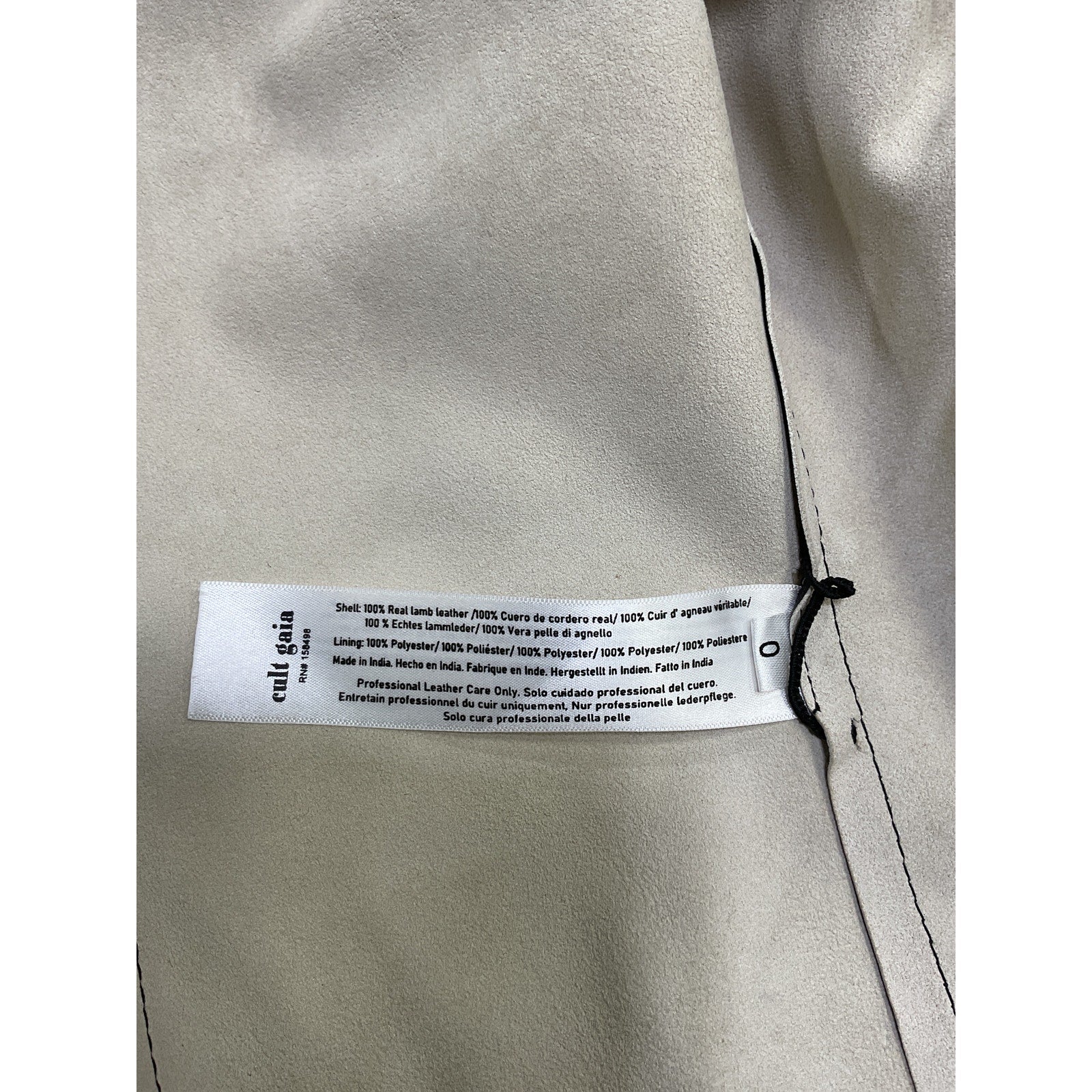 Cult Gaia 'Layton' Black Leather Leather Blazer Size 0