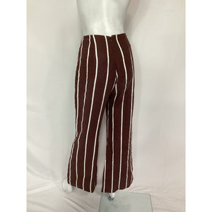 Faithfull The Brand 'La Plage De Mau' Brown Linen Pant Size XS