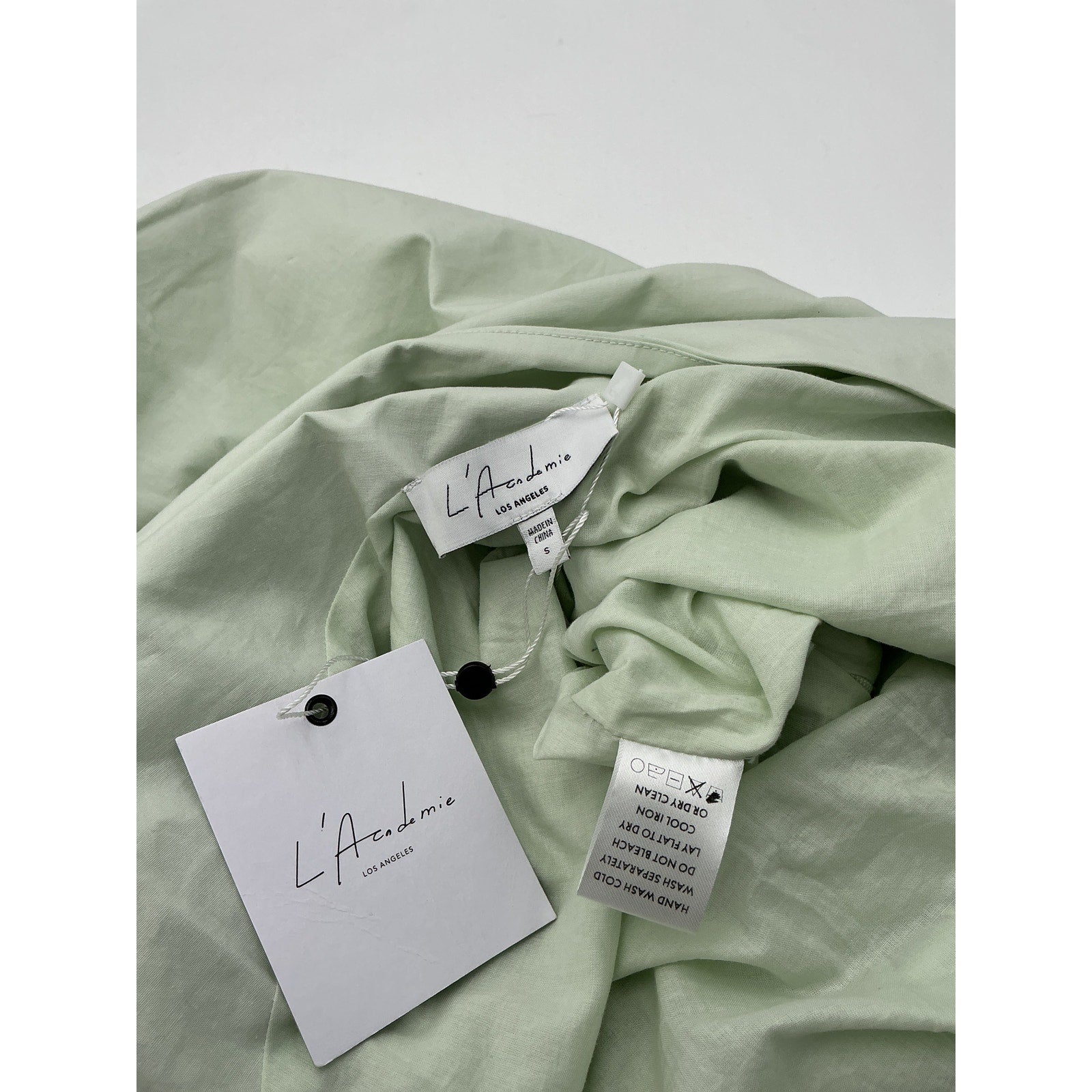 L'Academie 'Triomphe' Green Cotton Mini Dress Size S
