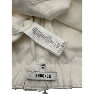 Re/Done 'Beach' White Cotton Pants Size 26
