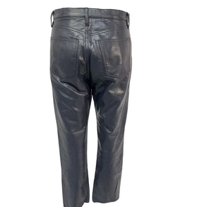 Agolde Recycled Leather Charcoal 90s Pinch Waist Denim Jeans Size 27