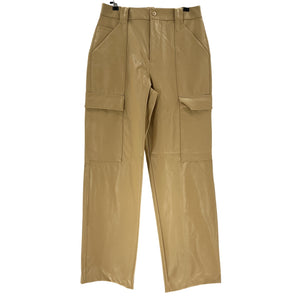 Helsa Waterbased Faux Leather Tan Cargo Size S Pants