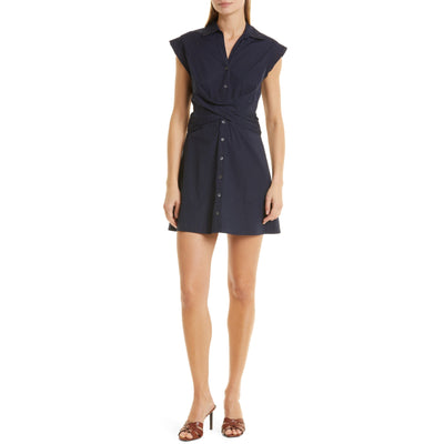 Veronica Beard Crossover Blue Nagano Shirtdress Size 2