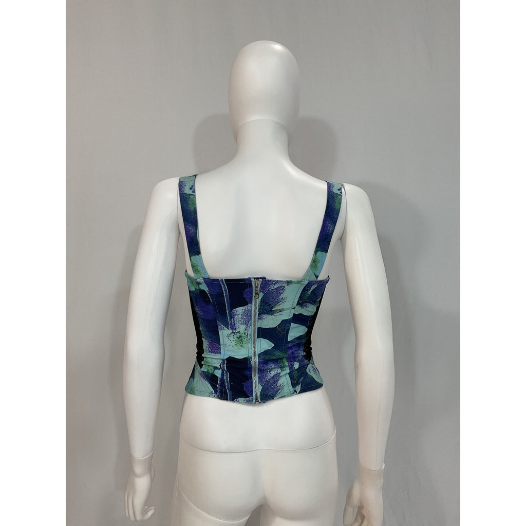 Miaou 'Deville' Blue Corset Size XS