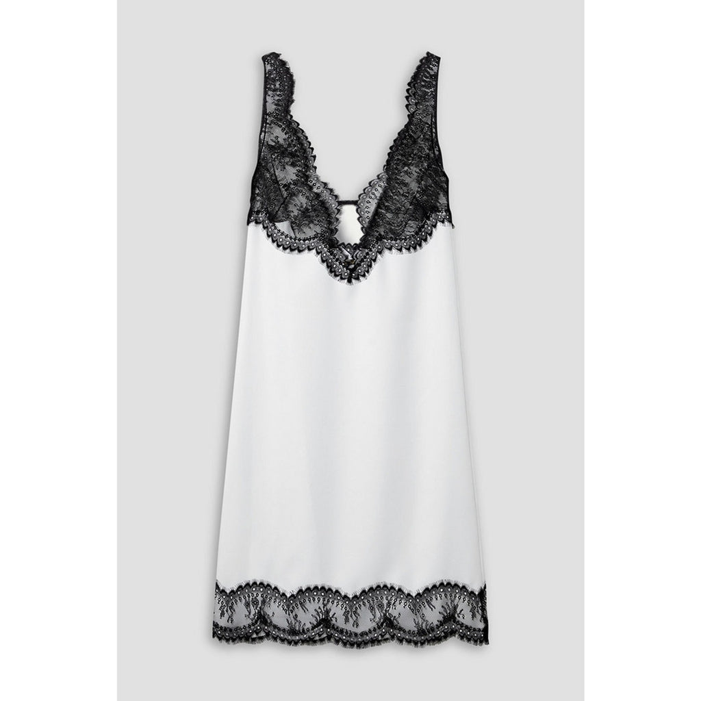 Dodo Bar Or Easy White Lace-Trimmed Twill Midi Dress Size XXS