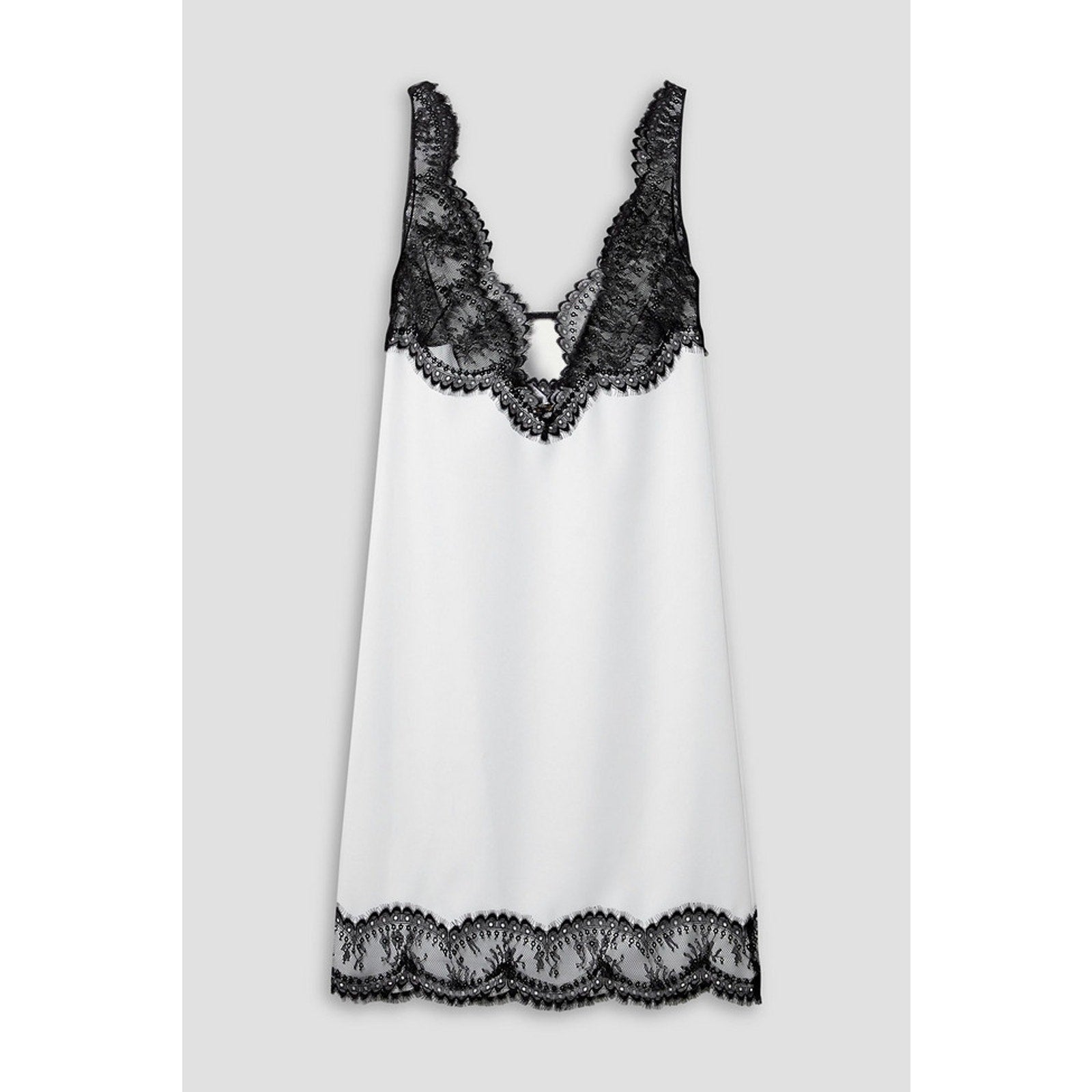 Dodo Bar Or Easy White Lace-Trimmed Twill Midi Dress Size XXS