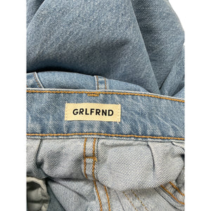 Grlfrnd High Rise Pleated Wide Leg Blue Chloé Denim Jeans Size 26