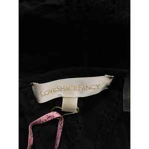 Loveshackfancy Ruffled Black Natasha Dress Size L