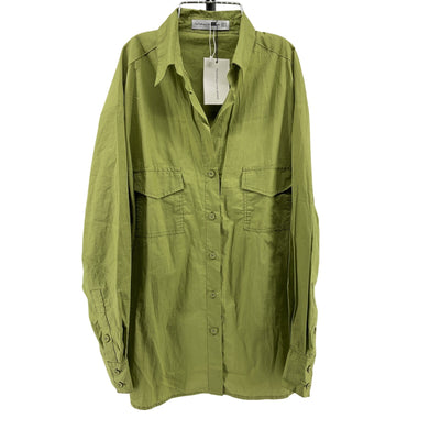 Faithfull The Brand Relaxed Green Tyde Shirt Size US 4 NWT