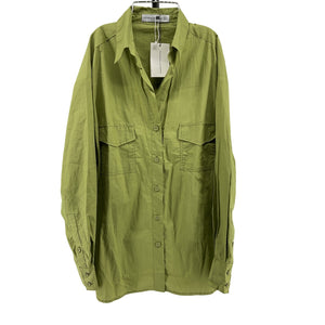 Faithfull The Brand Relaxed Green Tyde Shirt Size US 4 NWT