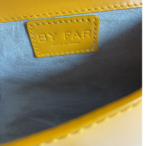 By Far Glossy Sunflower Mini Top Handle Bag