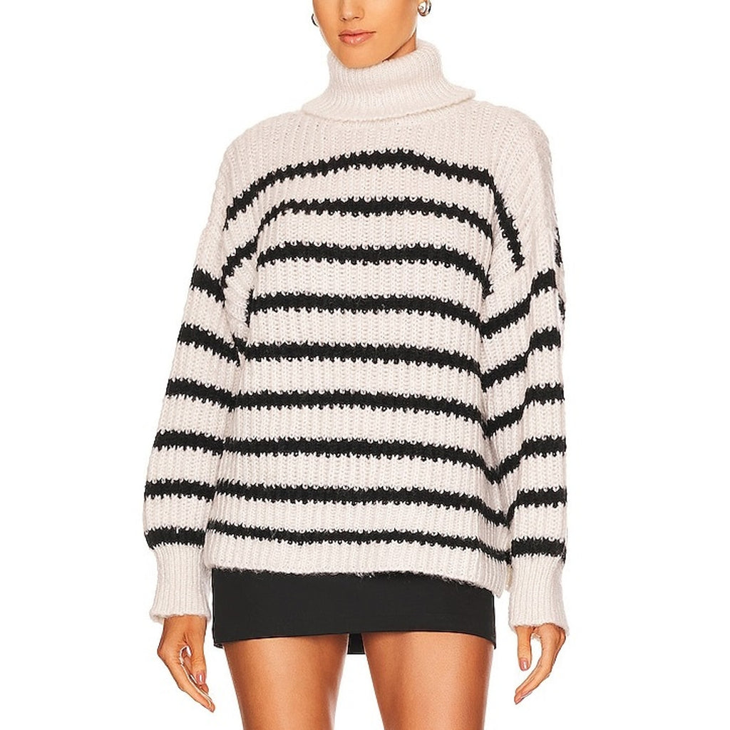 Line & Dot 'Ariel' White Turtleneck Knit Sweater Size S
