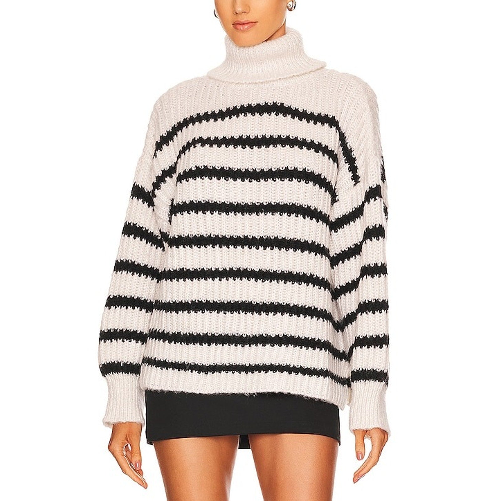 Line & Dot 'Ariel' White Turtleneck Knit Sweater Size S