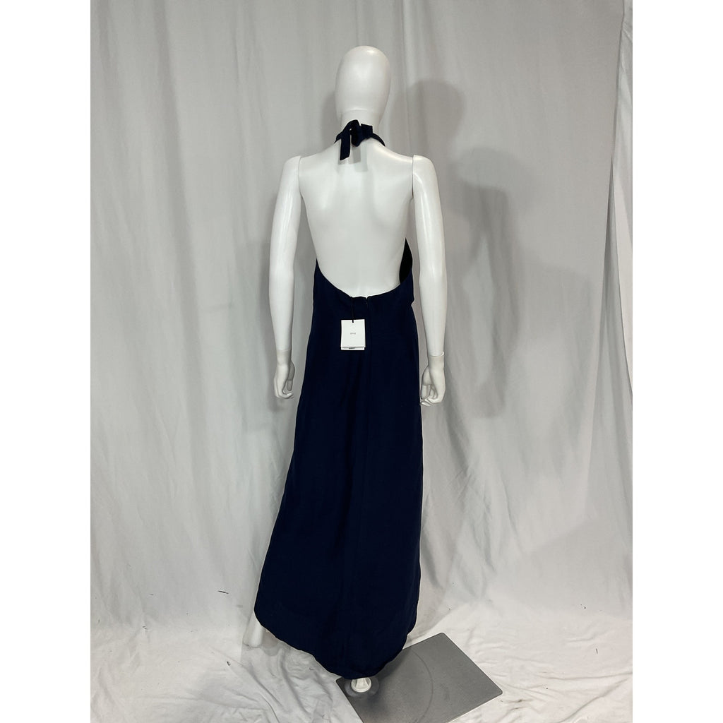 Onia 'Air' Blue Linen Halterneck Maxi Dress Size S - NWT