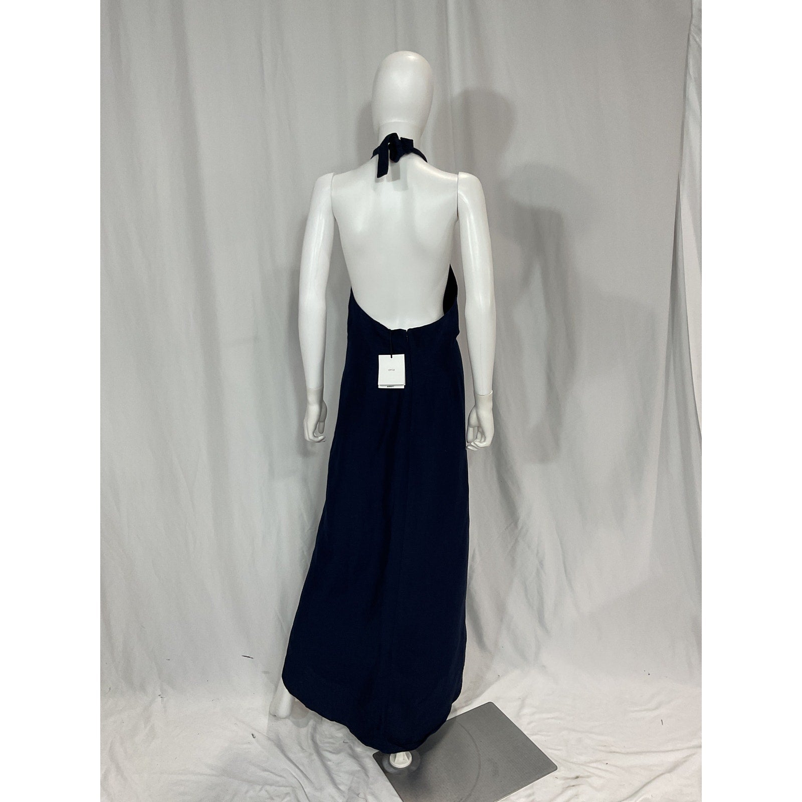 Onia 'Air' Blue Linen Halterneck Maxi Dress Size S - NWT