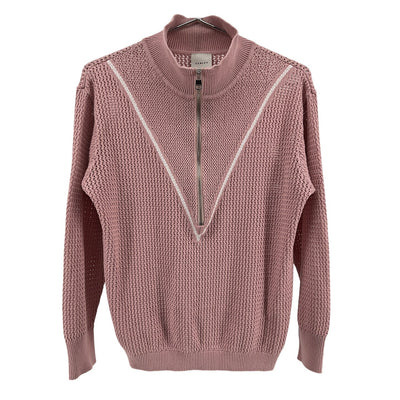 Varley Textured Pale Mauve Calva Half Zip Sweater Size S