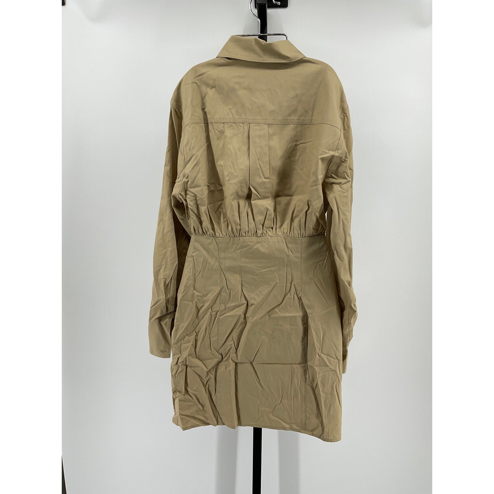 Matthew Bruch Tan Cotton Cutout Mini Shirt Dress Size 2