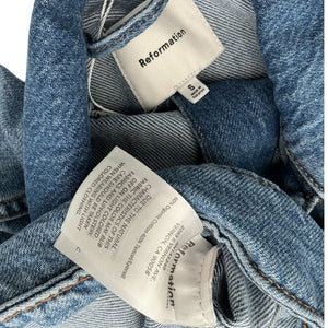 Reformation Lived In Blue Rhodes Denim Jacket Size S
