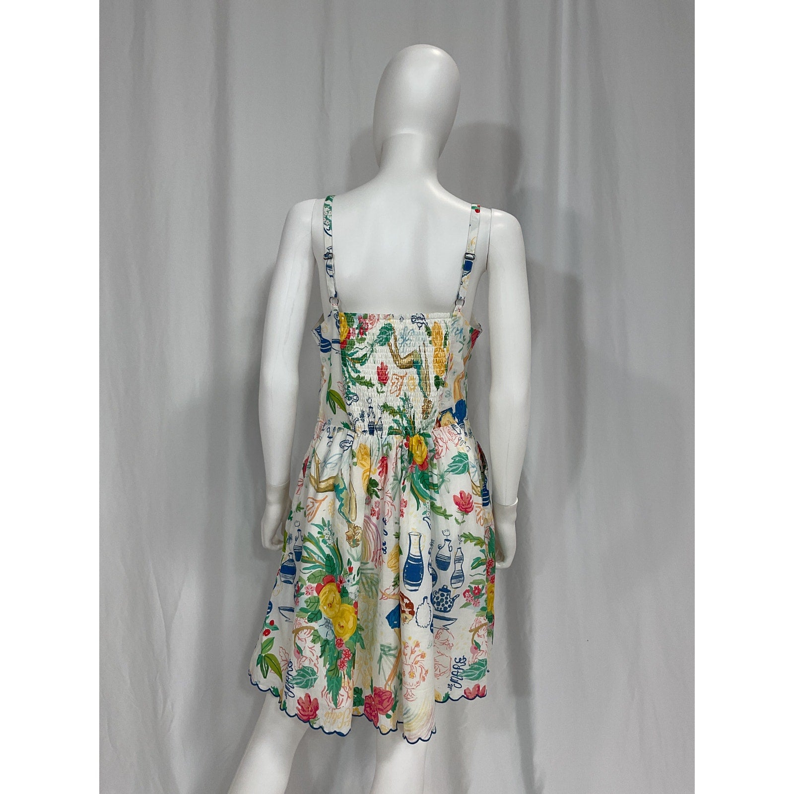 Mother 'The Butterfly Kisses' White Top Blouse Size L