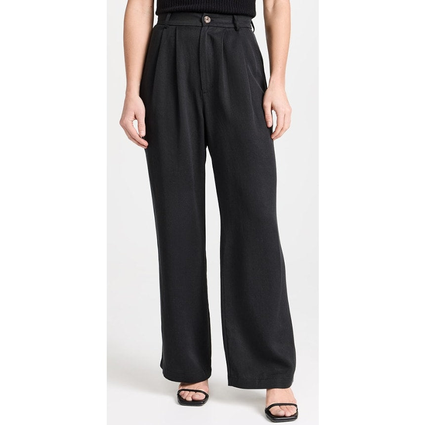 Reformation 'Mason' Black Cropped Pant Size 2