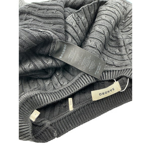Sandro Cropped Black Knit Sweater Size 1
