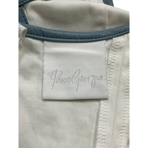 Paris Georgia Contrast White With Blue Heart Camisole Size S