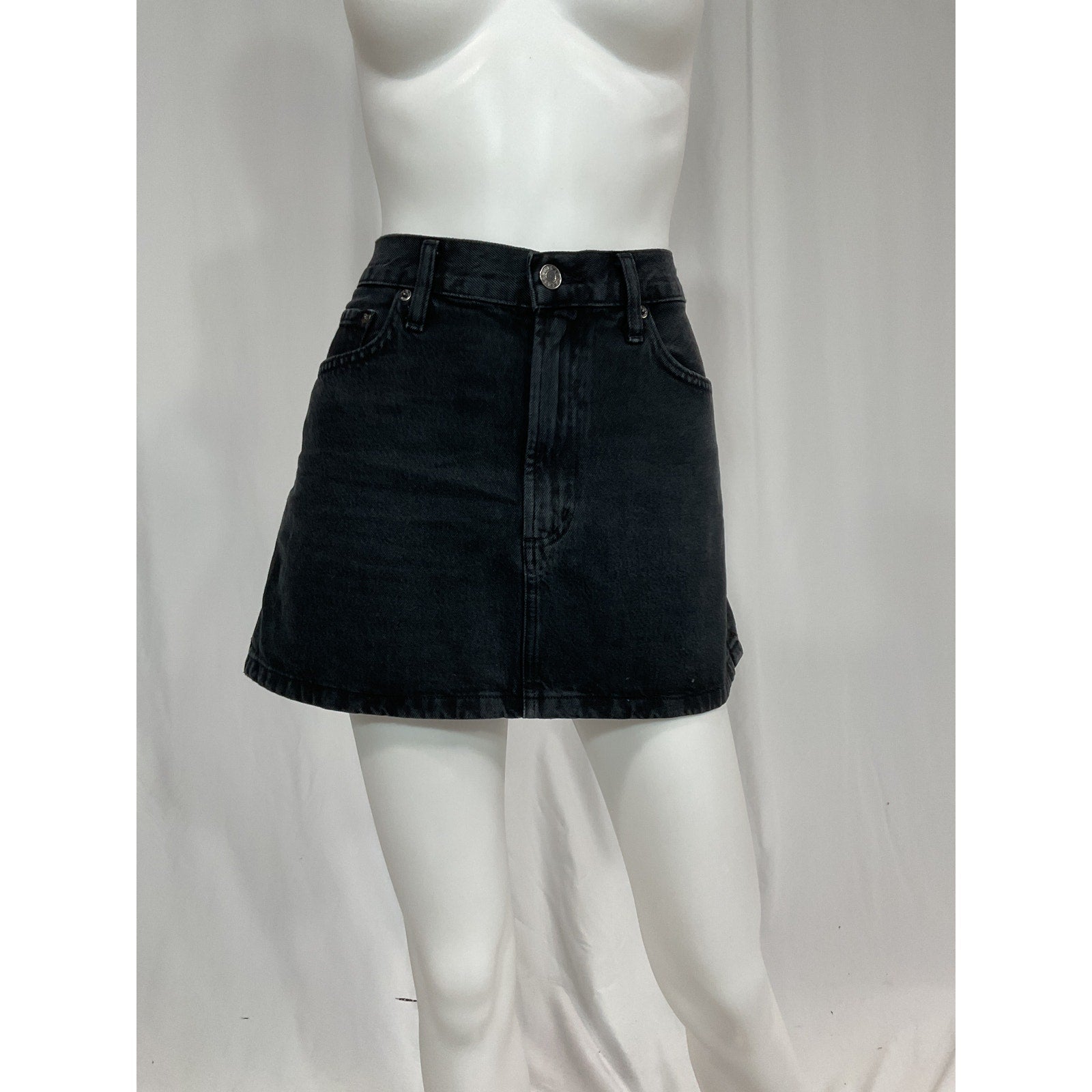 Agolde 'Liv' Black Denim Jean Mini Skirt Size 31