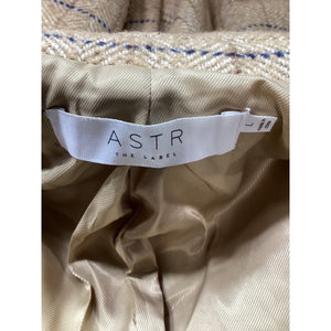 Astr The Label Belted Taupe Plaid Lottie Blazer Size L
