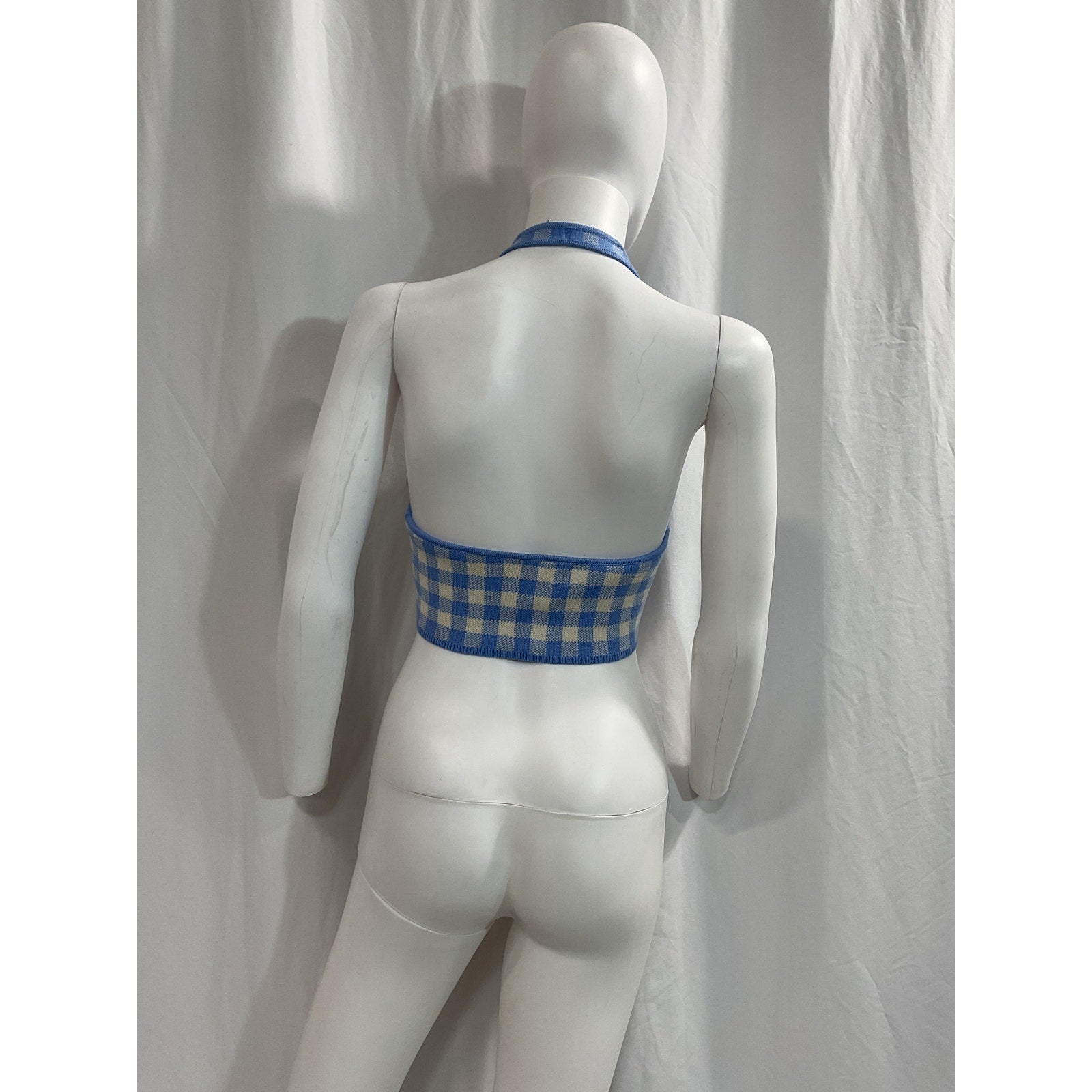 Majorelle 'Addy' Blue Cropped Halter Top Size XS