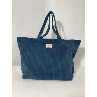 Sézane 'Velvet' Blue Polyester Tote Bag