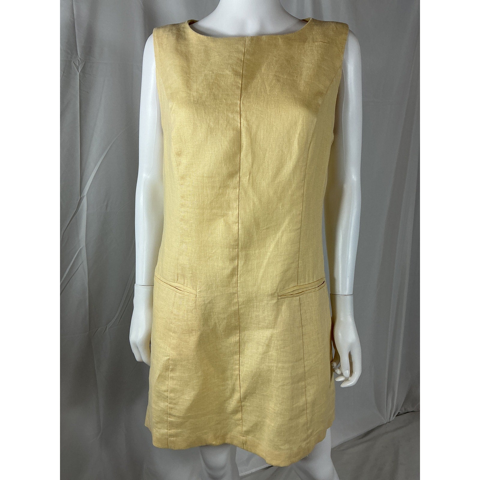 Reformation 'Citron' Yellow Linen Dress Size 12