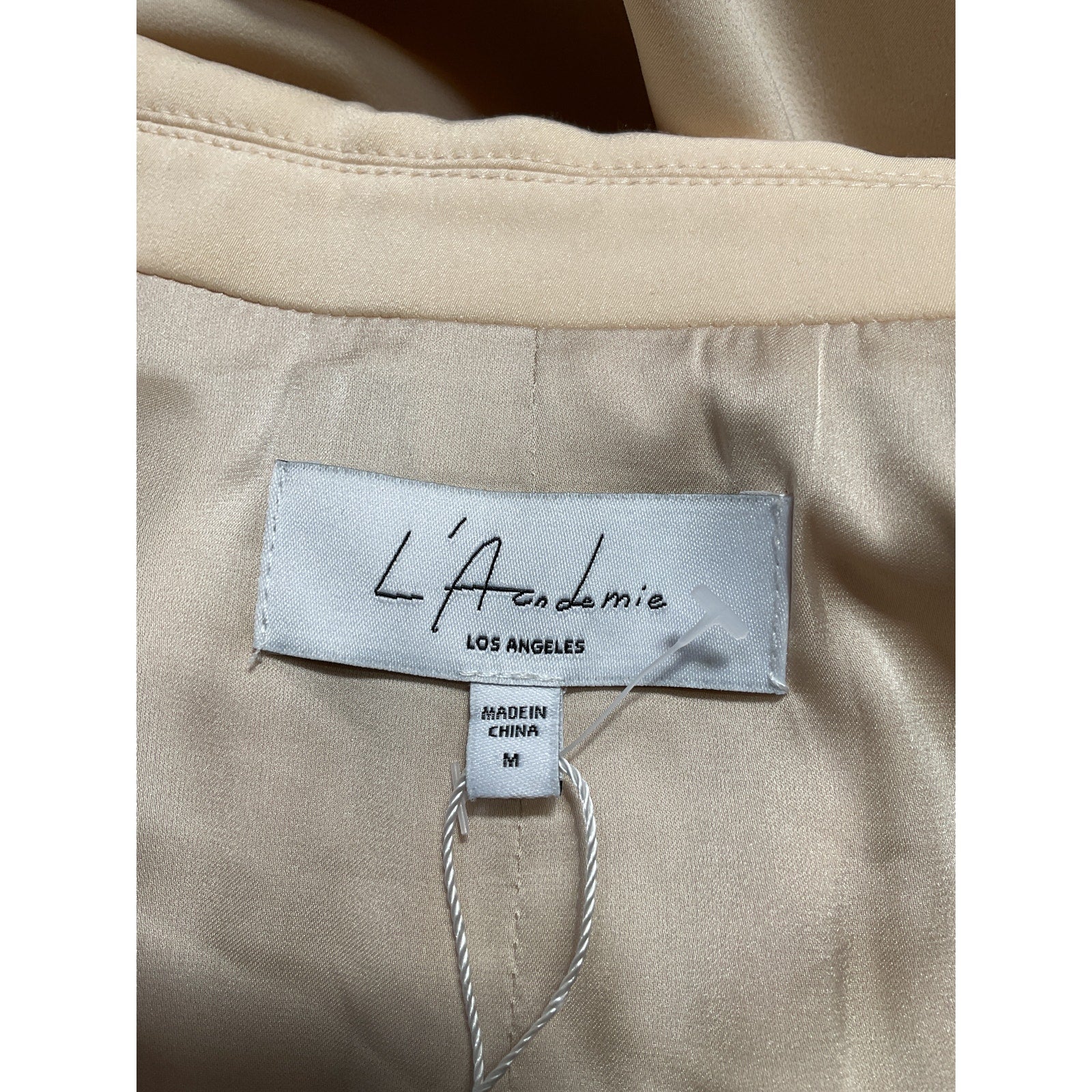 L'Academie 'Heron' White Satin Blazer Dress Size M - NWT