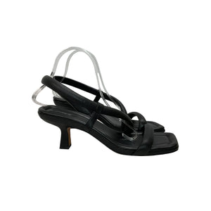 Vince Minimalist Black Leather Coline Sandals Size 9.5