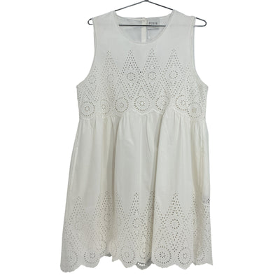 Posse Embroidered White Louisa Mini Dress Size XL