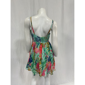 Rococo Sand Green Polyester Mini Dress Size S