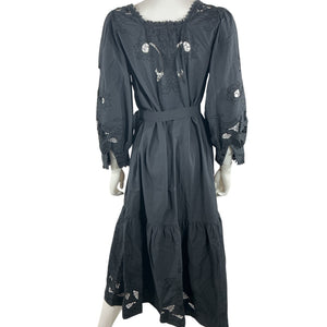 Cleobella Embroidered Black Harlow Dress Size M
