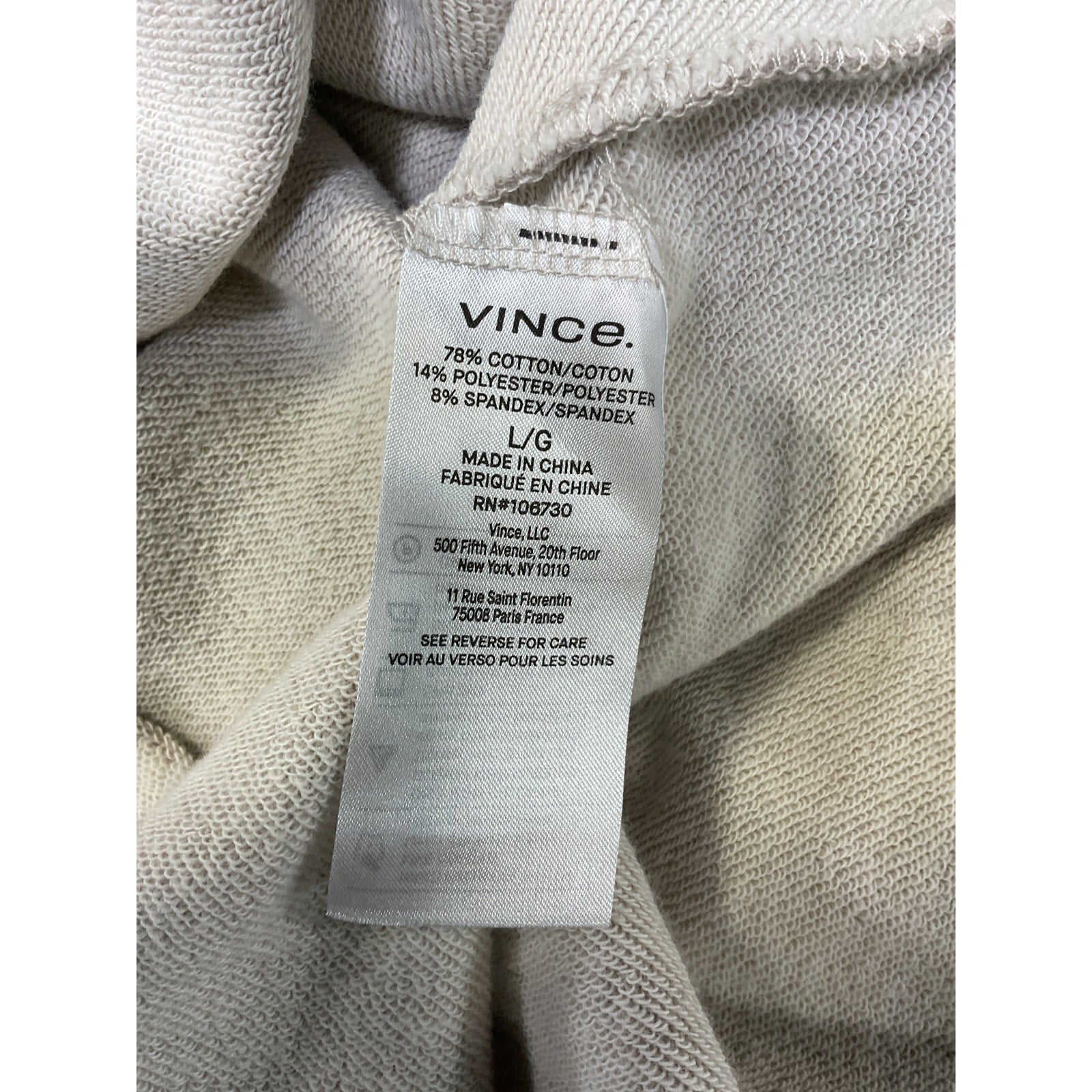 Vince 'Oversize' Tan Cotton Blend Knit Shirt Jacket Size L