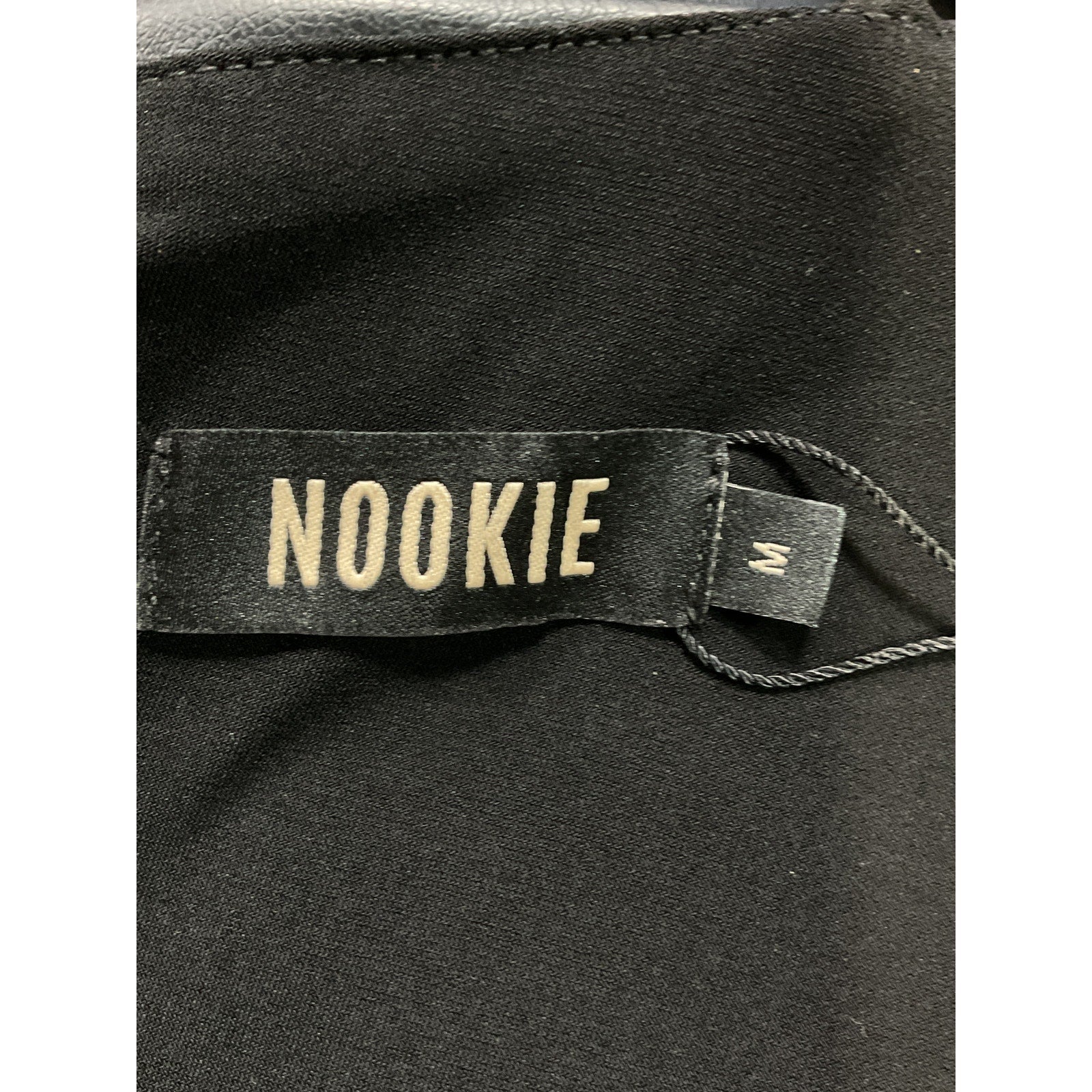 Nookie 'Rhea' Black Faux Leather Midi Dress Size M
