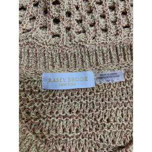 Ramy Brook 'Krystal' Gold Cotton Crochet Tank Top Size S