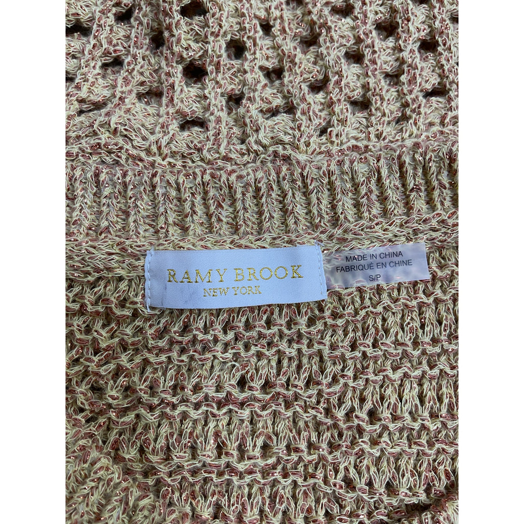 Ramy Brook 'Krystal' Gold Cotton Crochet Tank Top Size S