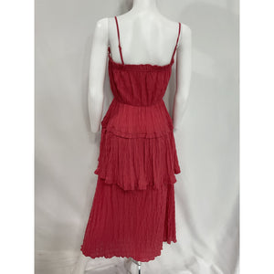 Elliatt 'Utopian' Red Gauze Ruffle Dress Size S
