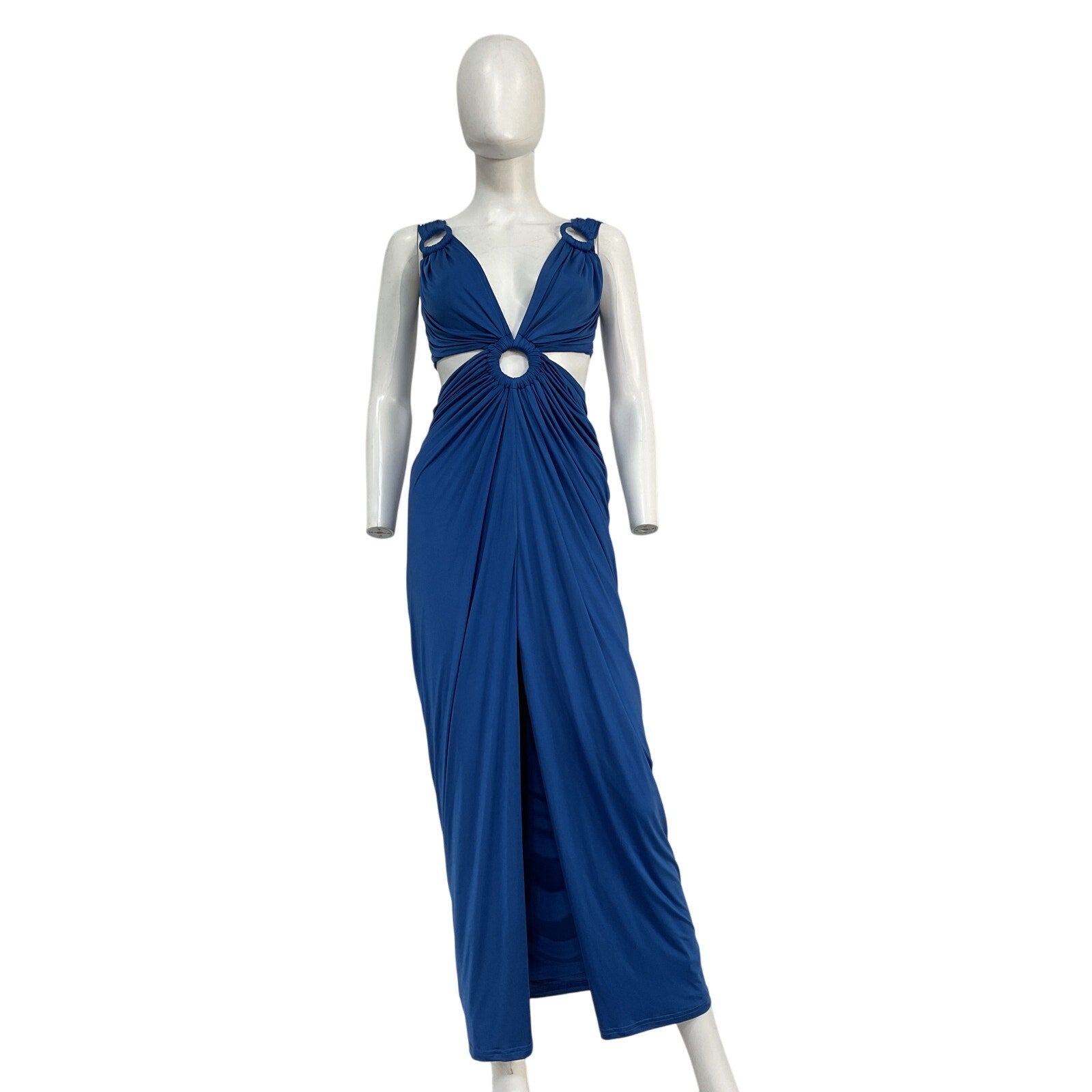 Michael Costello x Revolve 'Sapphire' Blue Polyester Gown Size XS