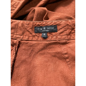 Rag & Bone Classic Mahogany Dawn Linen Pants Size 10
