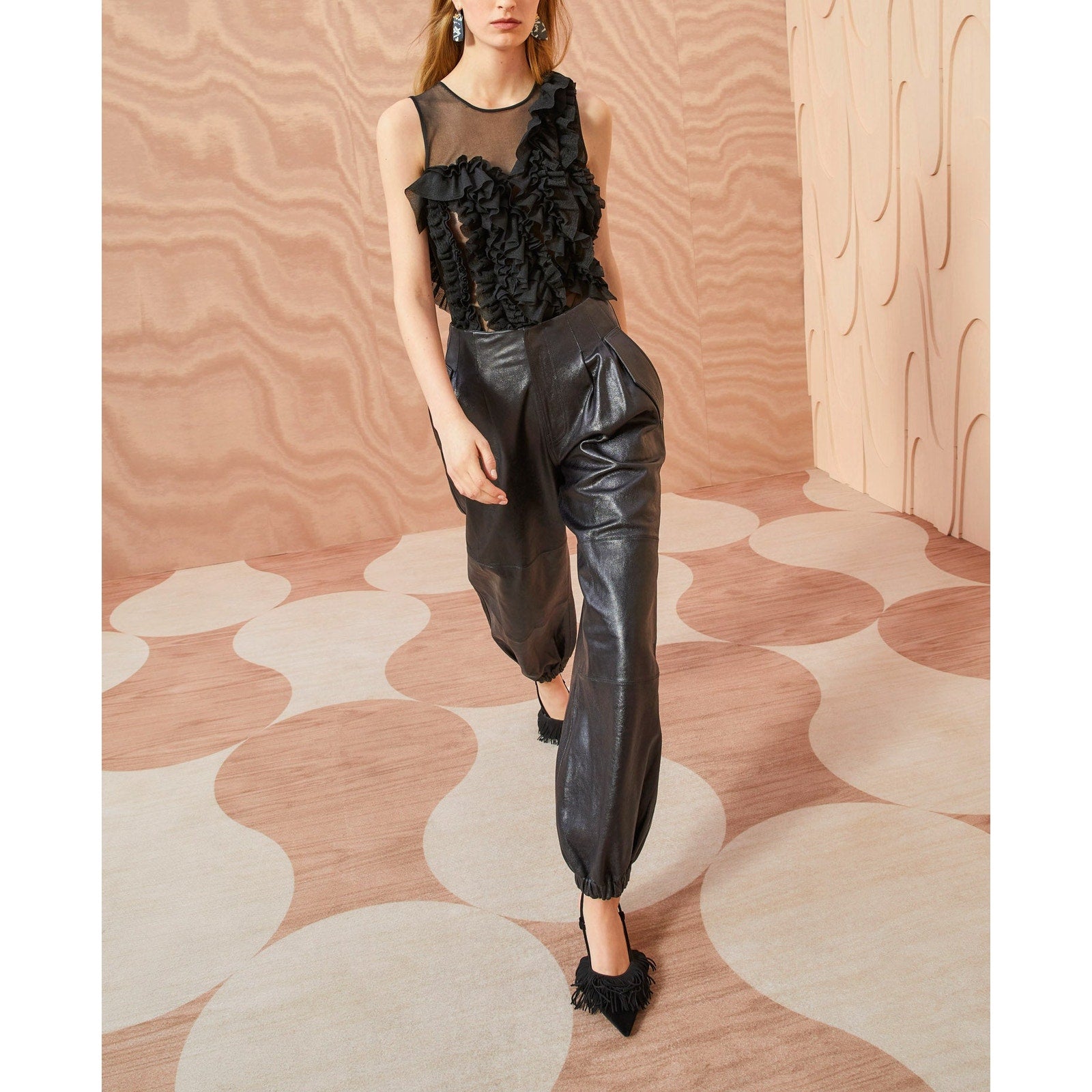 Ulla Johnson 'Cyrus' Black Leather Pant Size 2