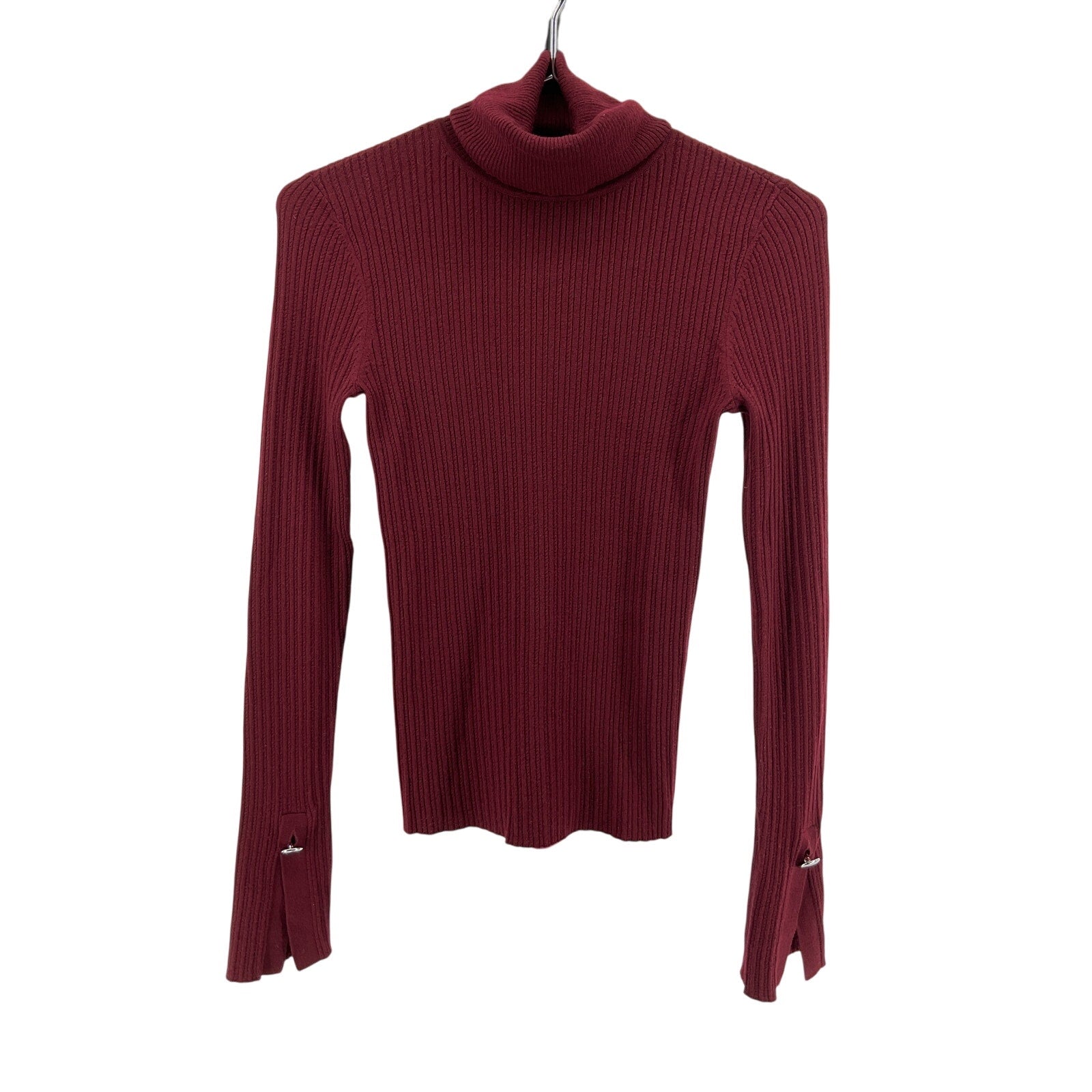 A.L.C. 'Jett' Red Merino Wool Top Size S