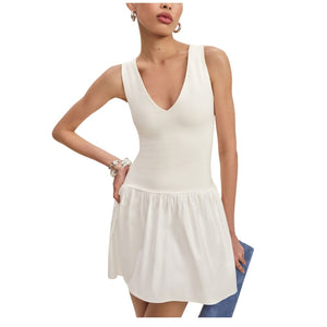 Reformation Sleeveless Cream Alyssa Knit Dress Size XS