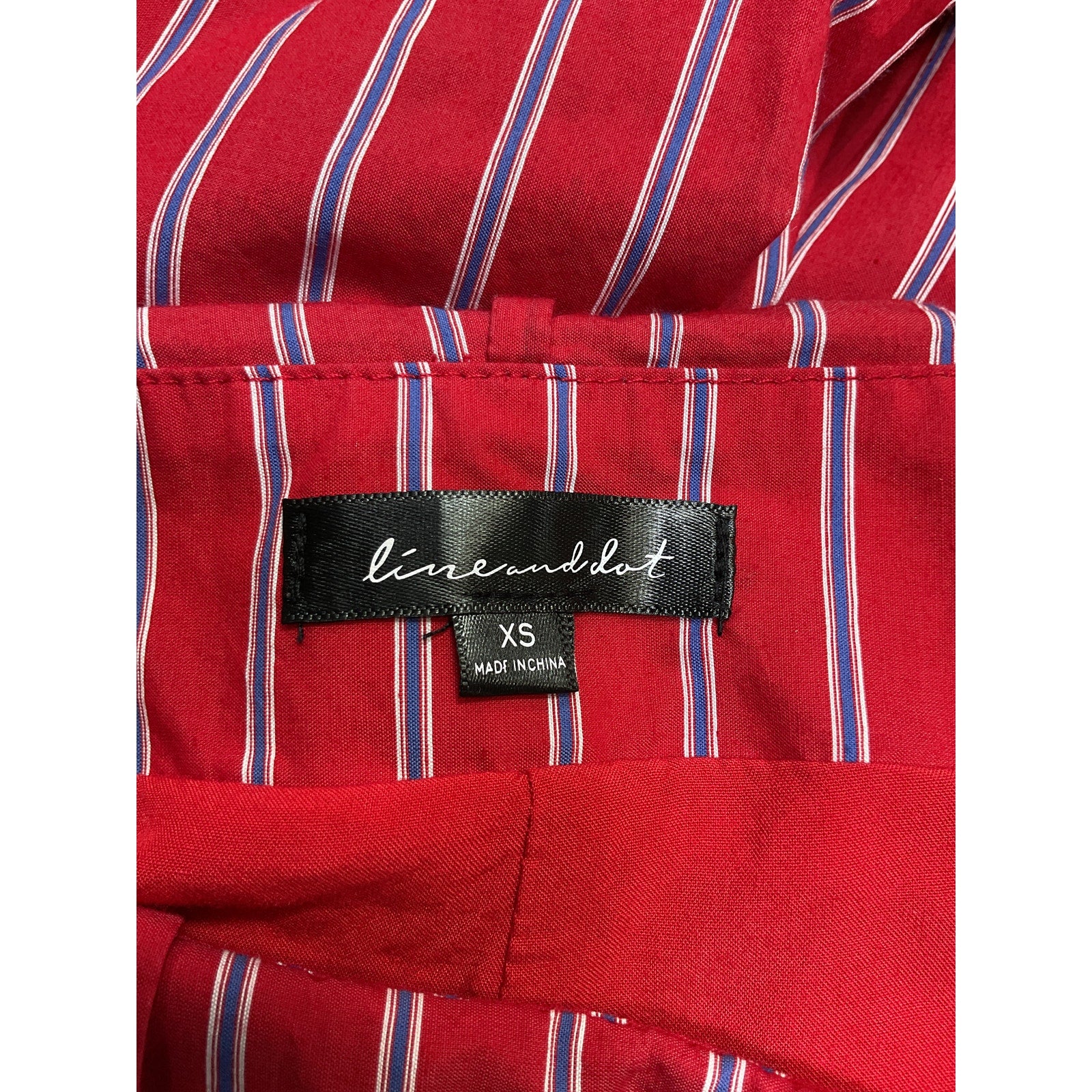 Line & Dot 'Claudine' Red Cotton Pants Size XS