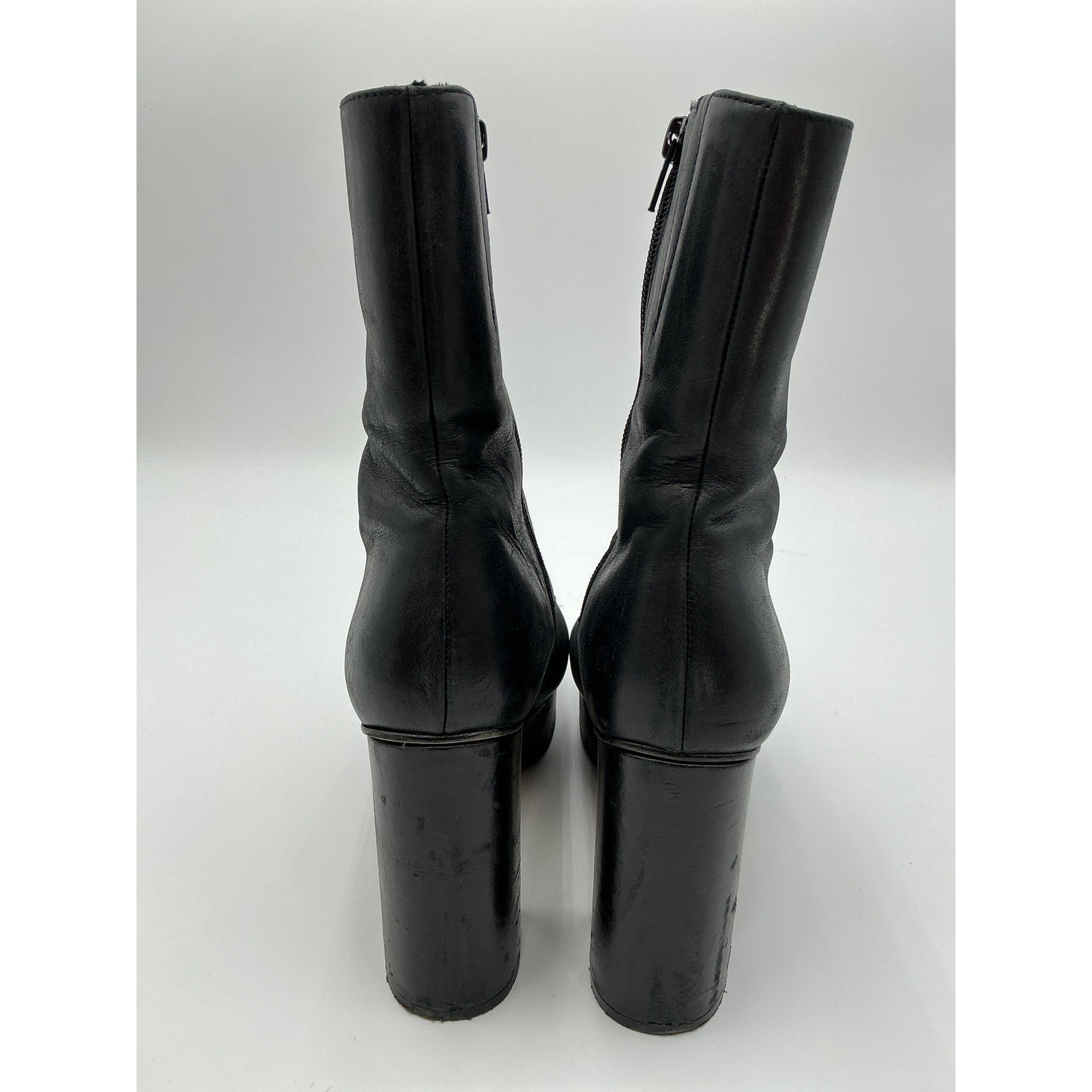 Alohas 'Thunder' Black Leather Platform Boot Size 8
