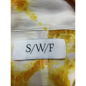Swf 'Plunge' Yellow Kimono Sleeve Dress Size S