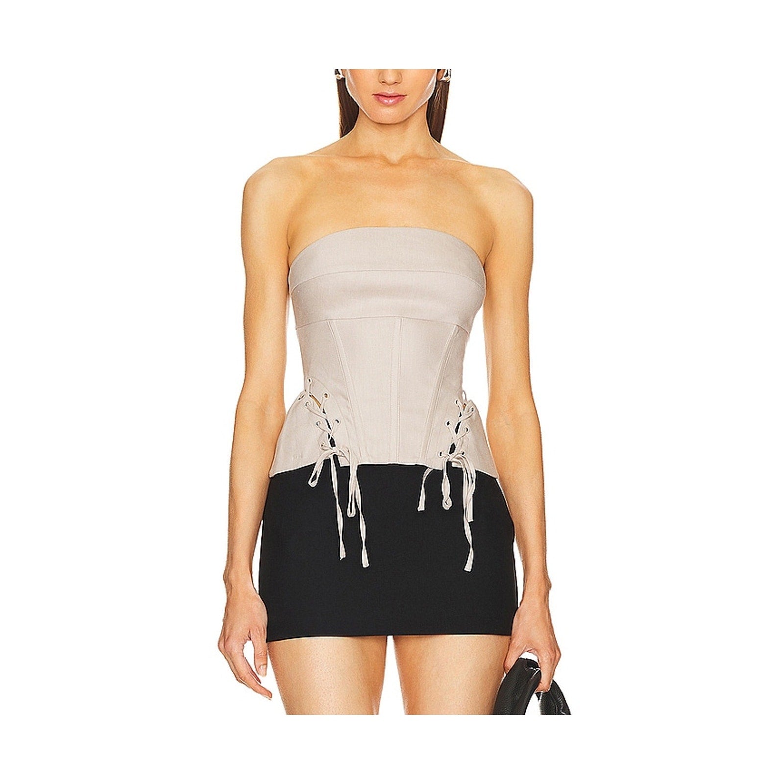 Lpa 'Pietra' Beige Linen Corset Top Size S